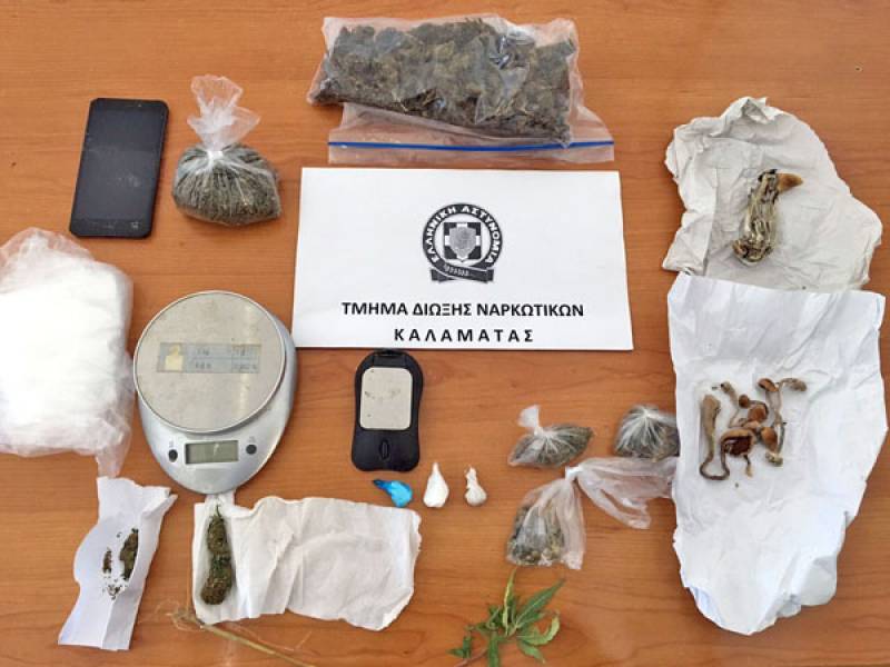 33χρονος στη Θουρία με χασίς, κοκαΐνη και παραισθησιογόνα μανιτάρια