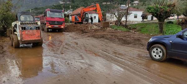 Ζημιές στην Άνω Μεσσηνία από την νυχτερινή κακοκαιρία (φωτογραφίες)