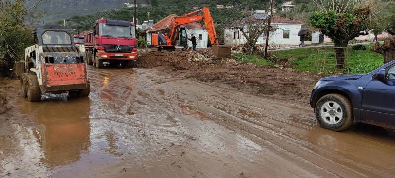 Ζημιές στην Άνω Μεσσηνία από την νυχτερινή κακοκαιρία (φωτογραφίες)