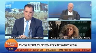 Γεωργιάδης: Ο αποκλεισμός της αγοράς από το ρωσικό πετρέλαιο θα εκτινάξει τις τιμές (Βίντεο)