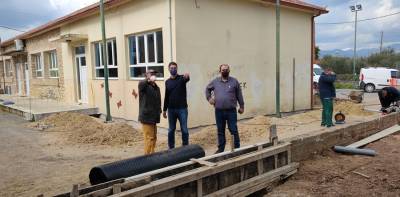 Στεγανοποίηση κτηρίου Νηπιαγωγείου στο Στρέφι