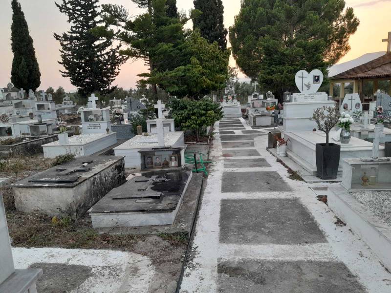 Επανήλθε το νερό στο νεκροταφείο στο Πλατύ μετά την πρόσφατη κλοπή των σωλήνων της ύδρευσης