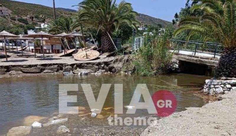 Κακοκαιρία: Εικόνες βιβλικής καταστροφής στη Σκύρο (βίντεο)