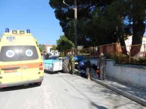 Ηλικιωμένος κάτω από τις ρόδες τρακτέρ στον Πύργο Τριφυλίας
