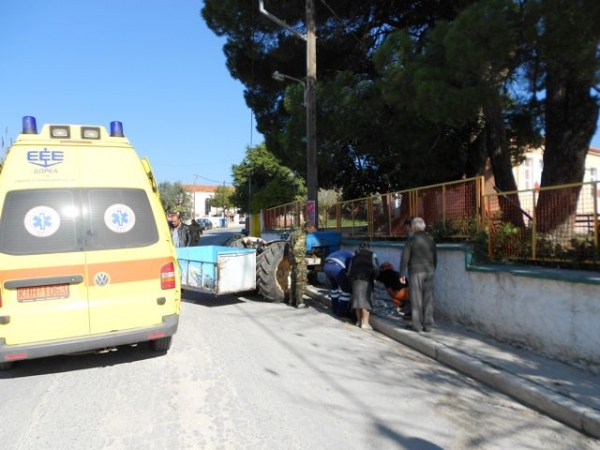 Ηλικιωμένος κάτω από τις ρόδες τρακτέρ στον Πύργο Τριφυλίας