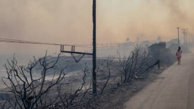 Έφθασε στη Ρόδο το κυβερνητικό κλιμάκιο για τις πυρκαγιές