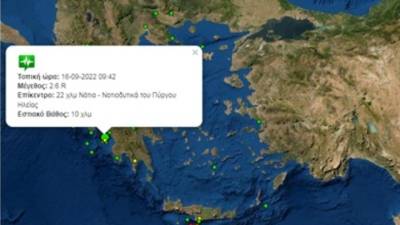 Δύο ασθενείς σεισμικές δονήσεις στον Πύργο