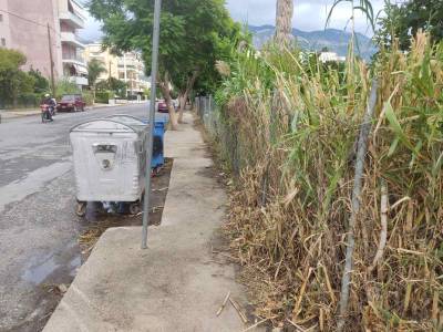 Καθαρίστηκε το πεζοδρόμιο