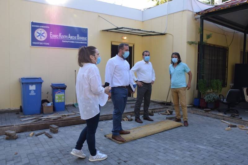 Καλαμάτα: Επίσκεψη Βασιλόπουλου στους χώρους του ΕΚΑΒ