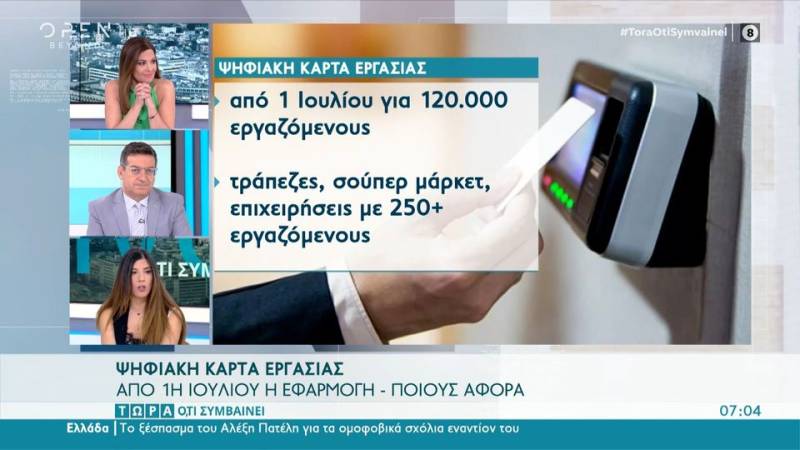 Ψηφιακή κάρτα εργασίας: Από 1η Ιουλίου η εφαρμογή – Ποιους αφορά (βίντεο)