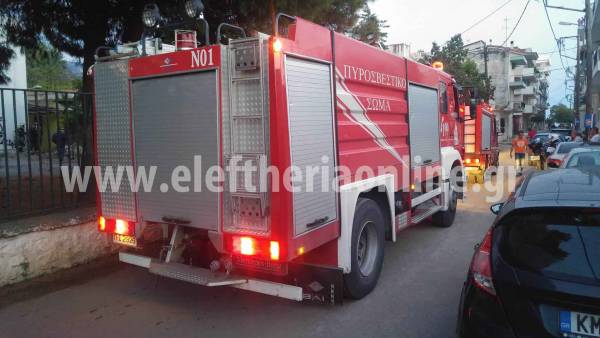 Φωτιά στο παλιό Ορφανοτροφείο στην Παραλία Καλαμάτας (βίντεο)