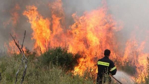 Σε εξέλιξη πυρκαγιά στο Σιδηρόκαστρο Γυθείου