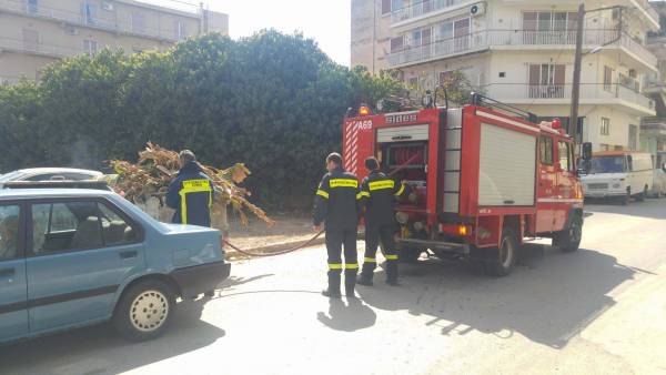 Καλαμάτα: Φωτιά σε κάδο στην πλατεία Ελευθερίας