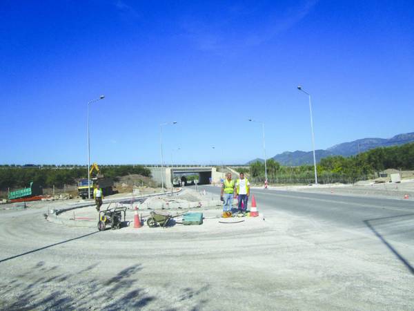 Εργασίες κατασκευής νέου κόμβου για Πήδημα