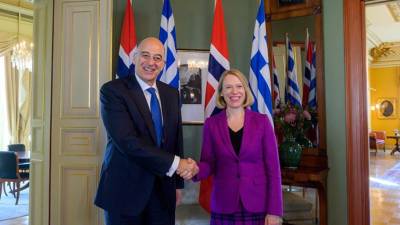 Στο Όλσο ο Νίκος Δένδιας: Στο «τραπέζι» των συζητήσεων η προώθηση των σχέσεων Ελλάδας – Νορβηγίας