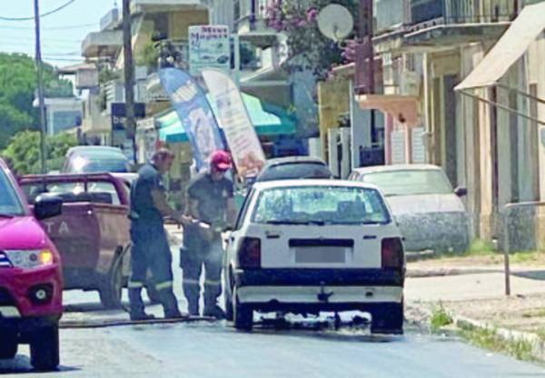 Φωτιά σε αυτοκίνητο στα Φιλιατρά