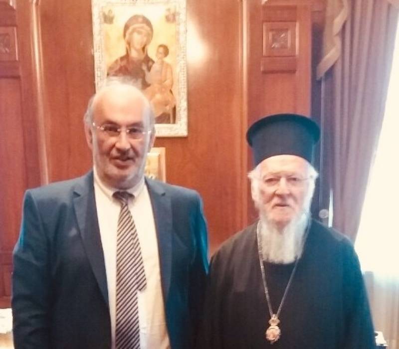 Συνάντηση Κατσίβελα με τον Πατριάρχη Βαρθολομαίο