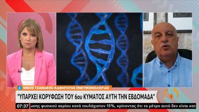 Ν. Τζανάκης: «Υπάρχει κορύφωση του 6ου κύματος αυτή την εβδομάδα» (βίντεο)