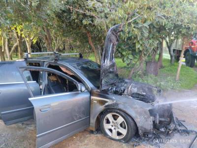 Αυτοκίνητο πήρε φωτιά ενώ ήταν σε λειτουργία στο Λιμενάρι Φιλιατρών