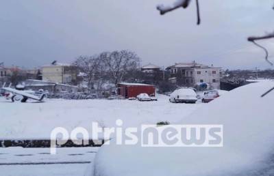 Κακοκαιρία Λέανδρος: Χιόνια και τσουχτερό κρύο στα Ορεινά της Ηλείας (Φωτογραφίες)
