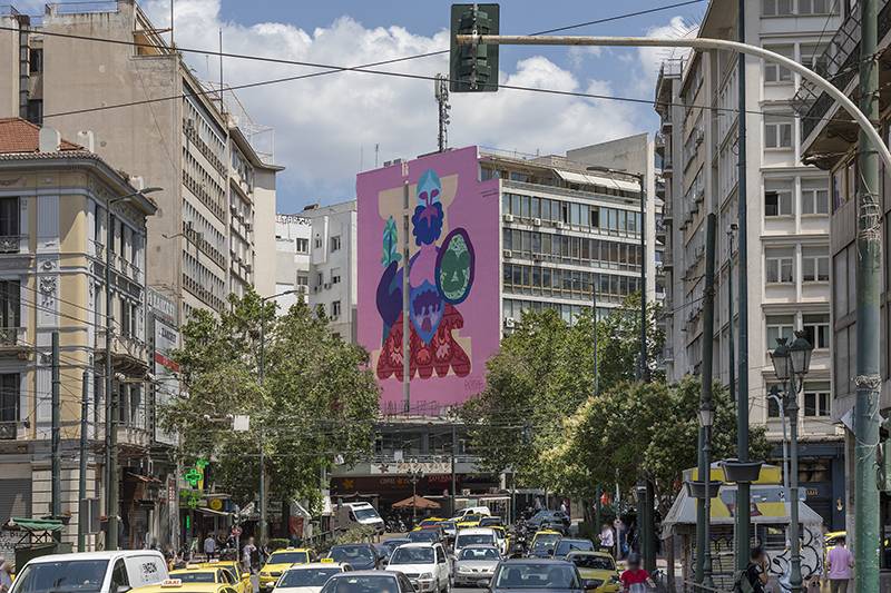 Δύο νέες τοιχογραφίες από τη Στέγη του Ιδρύματος Ωνάση σε πολυσύχναστα σημεία της Αθήνας