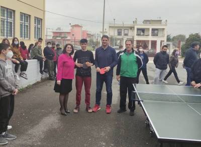 1o Γυμνάσιο Μεσσήνης: Αγώνας πινγκ-πονγκ του δημάρχου με πρωταθλητή μαθητή