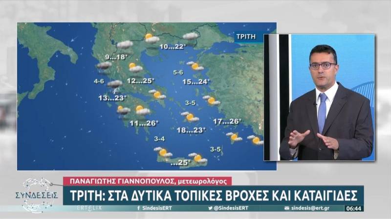 Καιρός: Στα δυτικά τοπικές βροχές και καταιγίδες σήμερα (βίντεο)