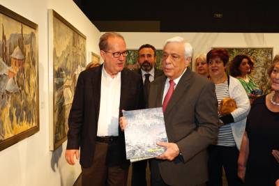 Καλαμάτα: Εκθέσεις στο Μέγαρο Χορού επισκέφθηκε ο Πρόεδρος της Δημοκρατίας (βίντεο)