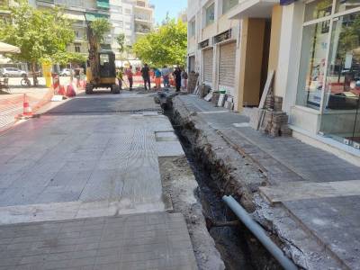 Συνεχίζονται οι εργασίες για το δίκτυο ύδρευσης σε Αντωνοπούλου και Θεμιστοκλέους