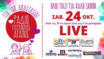 LIVE: Ραδιομαραθώνιος αγάπης για την 7χρονη Αναστασία