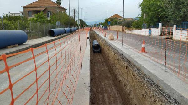 Προχωρούν οι εργασίες για τον αγωγό ύδρευσης Φ800