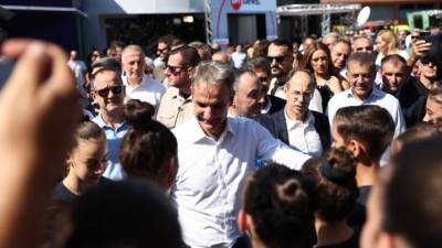 Περιοδεία του Κυρ. Μητσοτάκη στα περίπτερα της 89ης ΔΕΘ