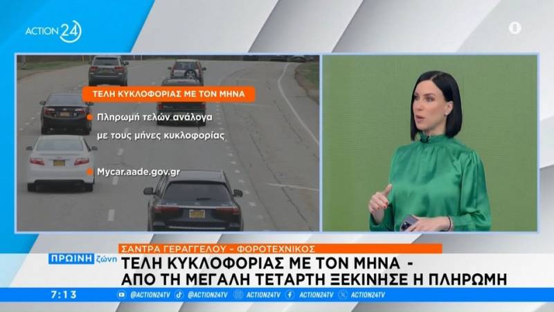 Τέλη κυκλοφορίας με τον μήνα - Ξεκίνησε η πληρωμή την Μεγάλη Τετάρτη