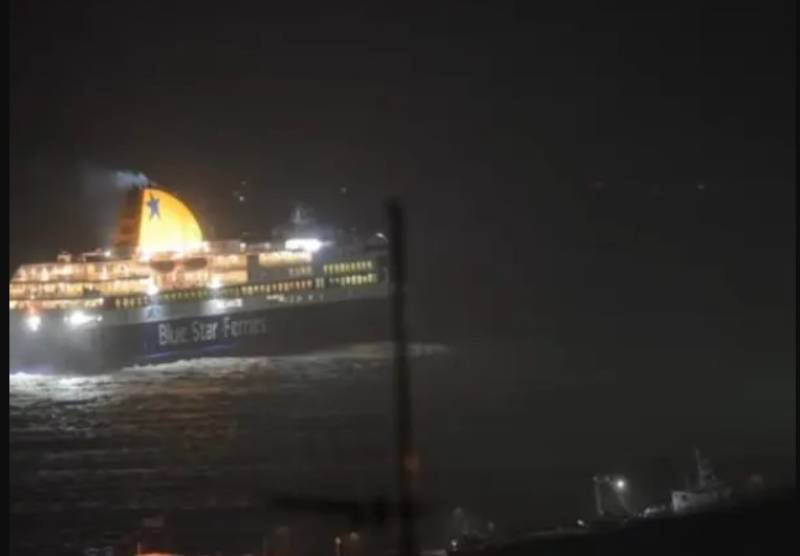 Σβηστός ο φάρος στη Νάξο: Το «Blue Star Delos» τον έψαχνε με προβολέα (Βίντεο)