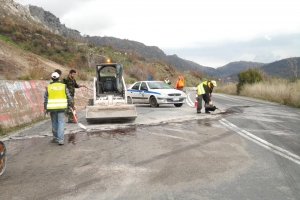 Αποκατάσταση της κατολίσθησης στο Δερβένι