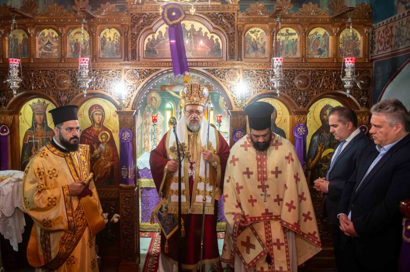 Ο μητροπολίτης Μεσσηνίας στον ναό της Αγίας Βαρβάρας