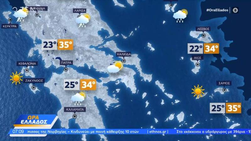 Καιρός 19/08/2025: Aστατες καιρικές συνθήκες περιμένουμε σήμερα