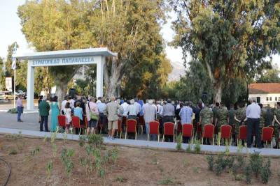 Εγκαινίασαν την ανασύσταση της πύλης του παλιού στρατοπέδου “Παπαφλέσσα” (βίντεο)