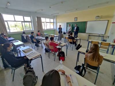 Επίσκεψη Βασιλόπουλου στο 5ο Γυμνάσιο Καλαμάτας