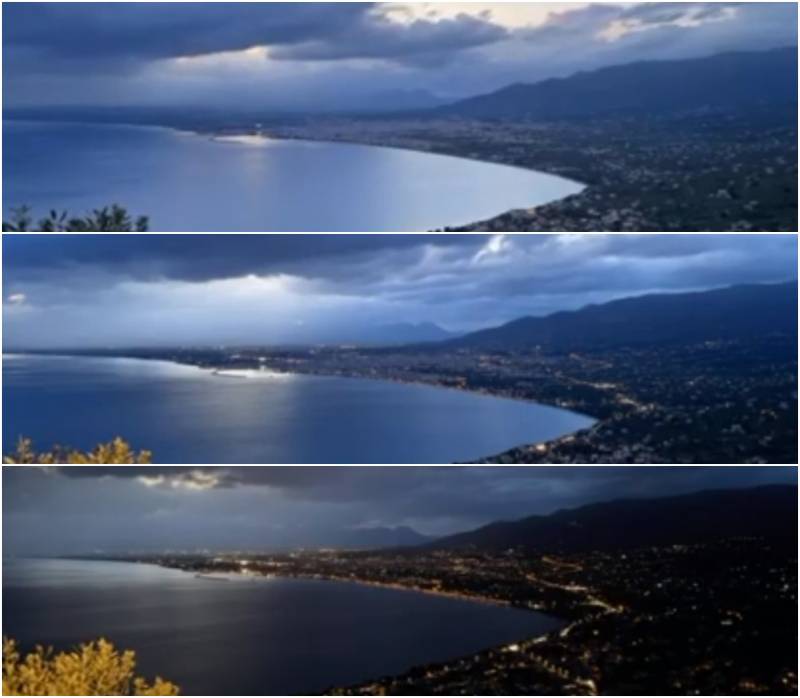 Timelapse: Όταν η νύχτα... πέφτει πάνω από την Καλαμάτα (Βίντεο)