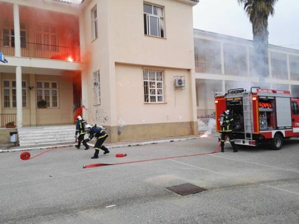 Πυροσβεστική άσκηση στους Γαργαλιάνους