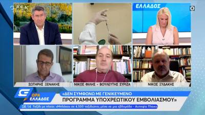 Φίλης: Δεν συμφωνώ με γενικευμένο πρόγραμμα υποχρεωτικού εμβολιασμού (Βίντεο)