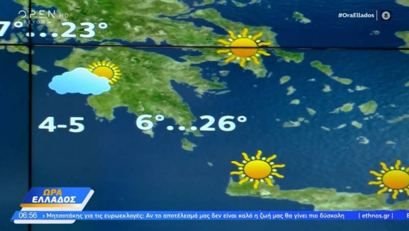 Καλοκαιρία σε ολόκληρη τη χώρα - Επιμένουν οι βορειοδυτικοί άνεμοι (Βίντεο)