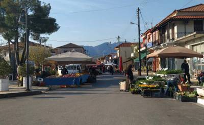 Λιγοστός ο κόσμος στο παζάρι του Κοπανακίου