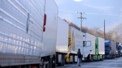 Προμαχώνας: Διαμαρτυρία Βούλγαρων οδηγών φορτηγών