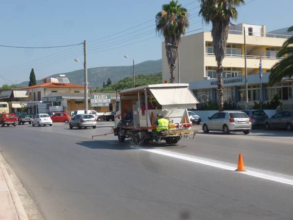 Ξεκίνησαν διαγραμμίσεις στο Ασπρόχωμα