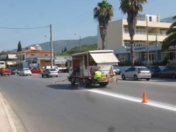 Ξεκίνησαν διαγραμμίσεις στο Ασπρόχωμα
