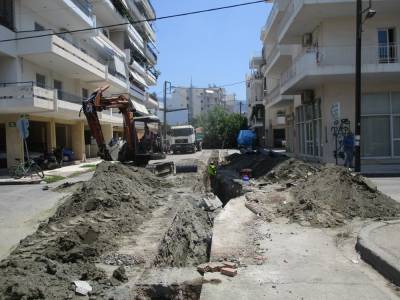 Εργασίες αποχέτευσης ομβρίων στο Νησάκι
