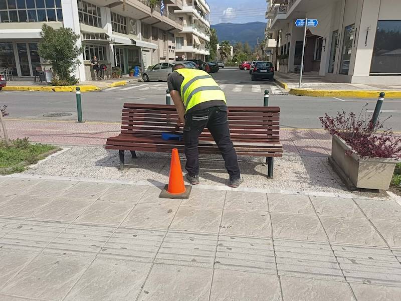 Εργασίες συντήρησης στην παραλιακή της Καλαμάτας