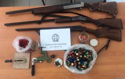 Καλαμάτα: Όπλα και χασίς είχε στο συνεργείο του ένας 58χρονος, που συνελήφθη
